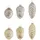 Krebs Glas Lauscha Silber/Gold 6-10cm Zapfen/Eichel/Walnuss-Sortiment Mercury-Glas, 9-fach, mundgeblasen, handdekoriert