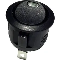 TRU Components 700282 Wippschalter R13-112L B/B GREEN 3V 250