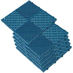 WellHome Rombo Pack 6 Fliesen für Außenboden 39,5x39,5x1,7 cm in Blau