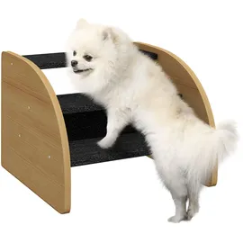 PawHut Hundetreppe 3 Stufen mit Seitenwand für Kleine Hunde