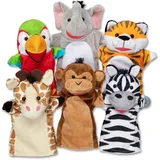 Melissa & Doug Handpuppen-Set Safari Freunde