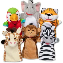 Melissa & Doug Handpuppen-Set Safari Freunde
