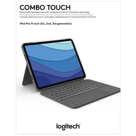 Logitech Combo Touch Tastatur Case für iPad Pro 11" 1-3 Gen Deutsch oxford grey