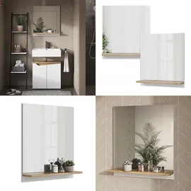 Vicco Marelle 60 x 67 cm mit Regal, Model 40828 - Weiß/Braun