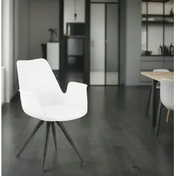 Kadima Design Polsterstuhl HoReCa-Qualität Modern  Kunststoff & Buchenholz Ergonomisch  Weiß-Schwarz  Max. Belastbarkeit 100kg  LUXARO Kollektion