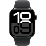 Apple Watch Series 10 42mm Schwarz (Schwarzes Gummi Armband S/M)