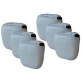 kanister-vertrieb® 6 Stück 30 L Kanister Wasserkanister Kunststoffkanister natur DIN61 + Etiketten