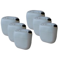 kanister-vertrieb® 6 Stück 30 L Kanister Wasserkanister Kunststoffkanister natur DIN61 + Etiketten