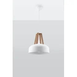 Licht-Erlebnisse Hängeleuchte Weiß Ø30cm rund Retro vielseitig MANILIA