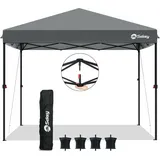 salcar Faltpavillon 3 x 3 m inkl. 4 Seitenteile Grau