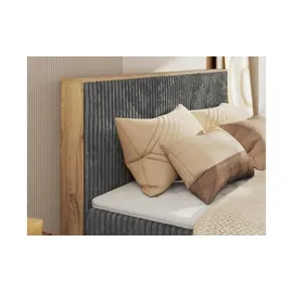 MKS Meble Boxspringbett mit Bettkasten ¦ grau ¦ Maße (cm): B: 144 H: 120