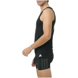 adidas Herren Unterhemden, 2er Pack - Tank Top, Active Flex Cotton ärmellos, einfarbig, Schwarz Baumwolle X-Large