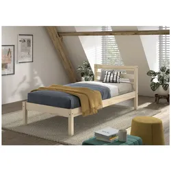 Einzelbett Pino mit Liegefläche 90x200 cm- Natur lackiert