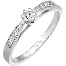 Elli DIAMONDS Verlobungsring Diamant (0.085 ct.) 585 Weißgold Ringe Damen