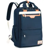 Myhozee Rucksack Damen Rucksäcke Herren Tagesrucksack mit Laptopfach & Anti Diebstahl Tasche Wasserdichter Schulrucksack Laptop Rucksack 15.6 Zoll für Uni Reisen Freizeit Job, Blue