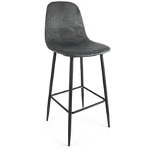 BIZZOTTO Barhocker Irelia 2er-Set aus Samt, modern, gepolstert, Dunkelgrau, Metallgestell, für Dein Zuhause