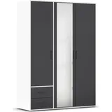 Rauch Drehtürenschrank VOYAGER 140 x 194 x 53 cm Grau/Weiß