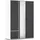 Rauch Drehtürenschrank VOYAGER 140 x 194 x 53 cm Grau/Weiß