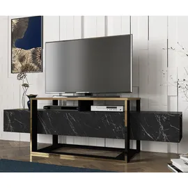 moebel17 Bianco TV-Lowboard 160 x 49,8 x 46,1 cm Grau/Holz