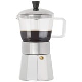 Cucina di Modena Design-Espressokocher, Kanne aus Borosilikat-Glas, 300 ml, 6 Tassen