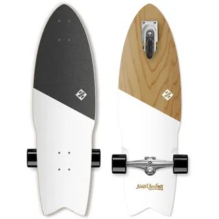 Streetsurfing Surf Skate Snaker 30'' Koa White