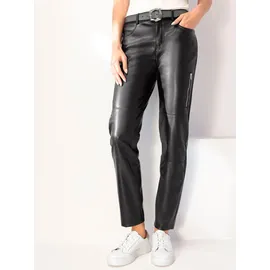 Heine Lederimitathose in schwarz | Gr.: 46