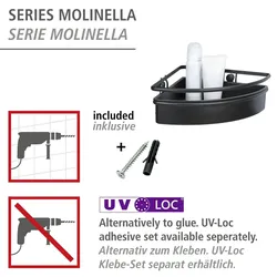 WENKO Eckablage Mod. Molinella Schwarz
