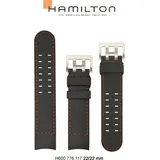 Hamilton - Khaki Navy Band-set Kautschuk-schwarz-22/22 H691.776.117 - schwarz