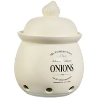 Butlers Zwiebeltopf, Beige, Keramik, 20x27x20 cm, Küchenzubehör, Vorratsbehälter, Vorratsdosen