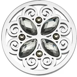 CEM Coins CS356/357 Anhänger Edelstahl Ornament Kristall Grau