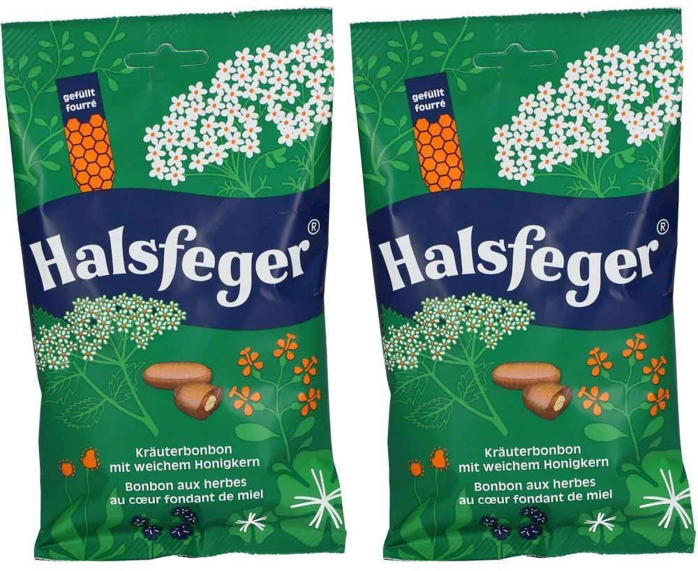 Halsfeger® Kräuterbonbon mit weichem Honigkern