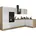 kochstation Winkelküche Florida L-Form 330 cm weiß