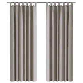 OTTO home Vorhang OTTO HOME "Raja" Gr. 3, grau (taupe), B:140cm H:225cm, Polyester, Recyceltes Material, Gardinen, 2er-Set, Bestseller, einfarbig, modern, pflegeleichte Mikrofaser