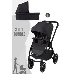 ABC Design Samba 2 Set Kinderwagen inkl. Tragewanne, Farbe Kinderwagen: Coal