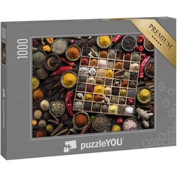 puzzleYOU - Holzkiste mit diversen Gewürzen und Kräutern [1.000 Teile] (Neu differenzbesteuert)