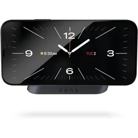 Zen ZENS Nightstand Charger - Kabelloses Ladegerät + AC-Netzteil - 15 Watt, - Apple Fast Charge - Schwarz