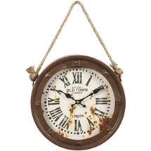 Ambiente Haus »Old Town Schiffs Wanduhr 27,7cm«, braun