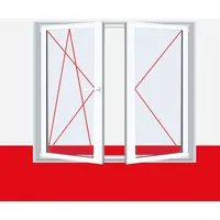 Stulpfenster Silvit Weiß 2flg. Kunststofffenster mit Stulp