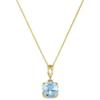 Luigi Merano Goldkette »Kette mit rundem Edelstein Anhänger, Gold 585«, blau