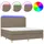 vidaXL Boxspringbett 180 x 200 cm Taupe