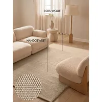 Ted Baker Diana hellbeige, B:200cm H:16mm L:300cm, Oberfläche: 100% Wolle, Rückseite: 100% Wolle, Teppiche, Wolle, Natur, Handgemacht, Wohnzimmer, Esszimmer, Schlafzimmer, Skandi
