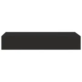 vidaXL Wandregal mit Schublade 60 x 23,5 x 10 cm Schwarz