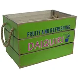 Trendkontor Dekokiste Weinkiste Obstkiste Getränkekiste Cocktail versch. Größen + Designs (24 x 16 x 16 cm, Daiquiri)
