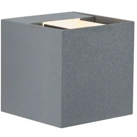 Paulmann Außenwandleuchte Aluminium 80x80mm 2x3,5W grau