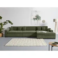 Sofa-Eckelement GUIDO MARIA KRETSCHMER HOME & LIVING "Skara XXL L-Form" Polsterelemente Gr. Samtvelours, rechts, Federkernpolsterung, grün Lounge-Sofa XXL mit Federkern-Polsterung, in vielen Bezugsvarianten