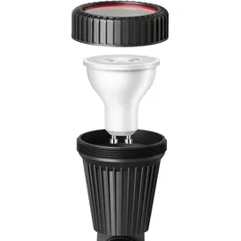 ledscom.de Gartenstrahler mit Erdspieß Kunststoff 39,0 cm inkl. GU10 LED 468lm warmweiß schwarz
