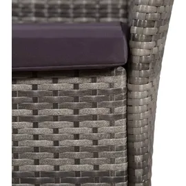 vidaXL Garten-Essgruppe 7-tlg. grau 44071