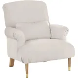 Home Affaire Sessel Cholet Baumwollmix 86 x 95 x 95 cm Beige mit Zierkissen