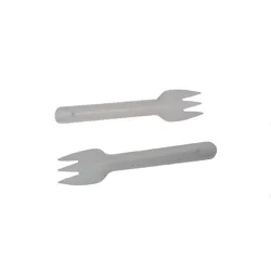 100 Einweg Gabel Papier weiß 16 cm bio nachhaltig