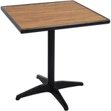 MCW J95 Gartentisch 70 x 70 x 75 cm Braun/Schwarz
